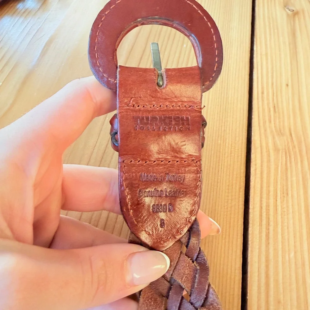 Vintage Turkish Collection Woven‎ Braided Leather Belt